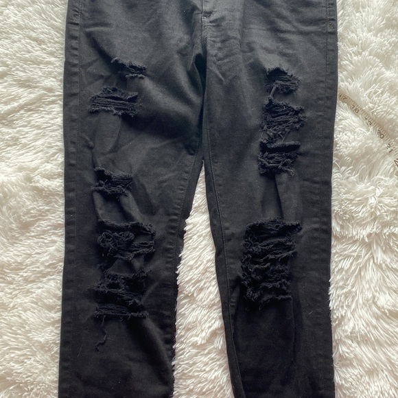 Adriano Goldschmied The Legging Ankle black distressed jeans 28R - Picture 6 of 10